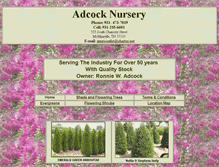 Tablet Screenshot of adcocknursery.com